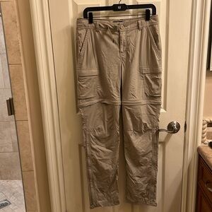 Tan REI CO-OP cargo convertible hiking pants